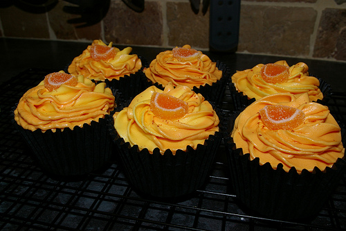 Orange Hazelnut Cupcake